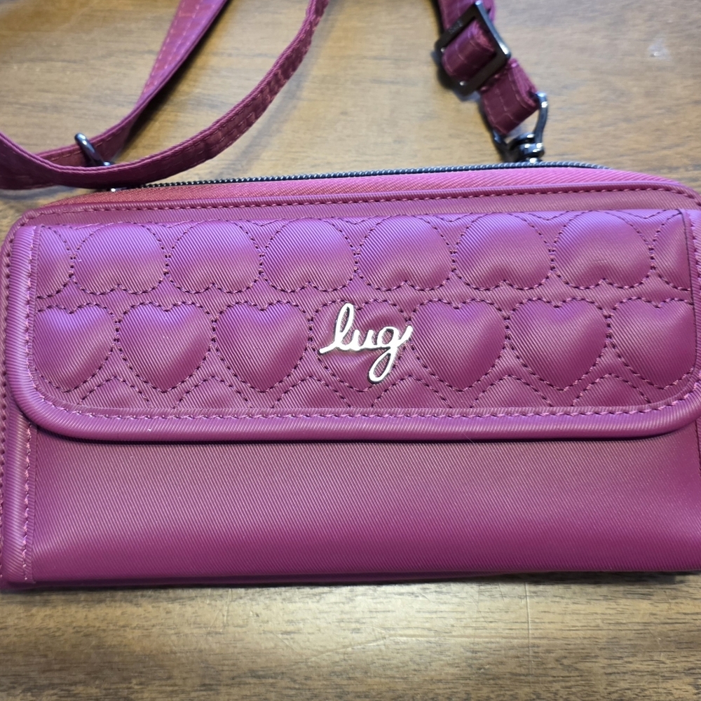 Lug Kickflip SE Convertible RFID Wallet in Raspberry